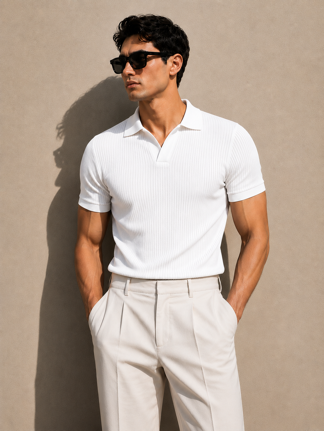 Zeyo Ribbed Polo