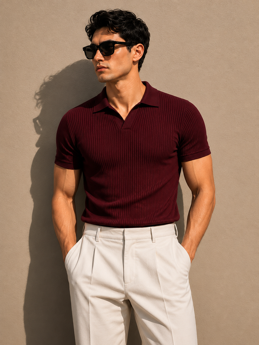 Zeyo Ribbed Polo