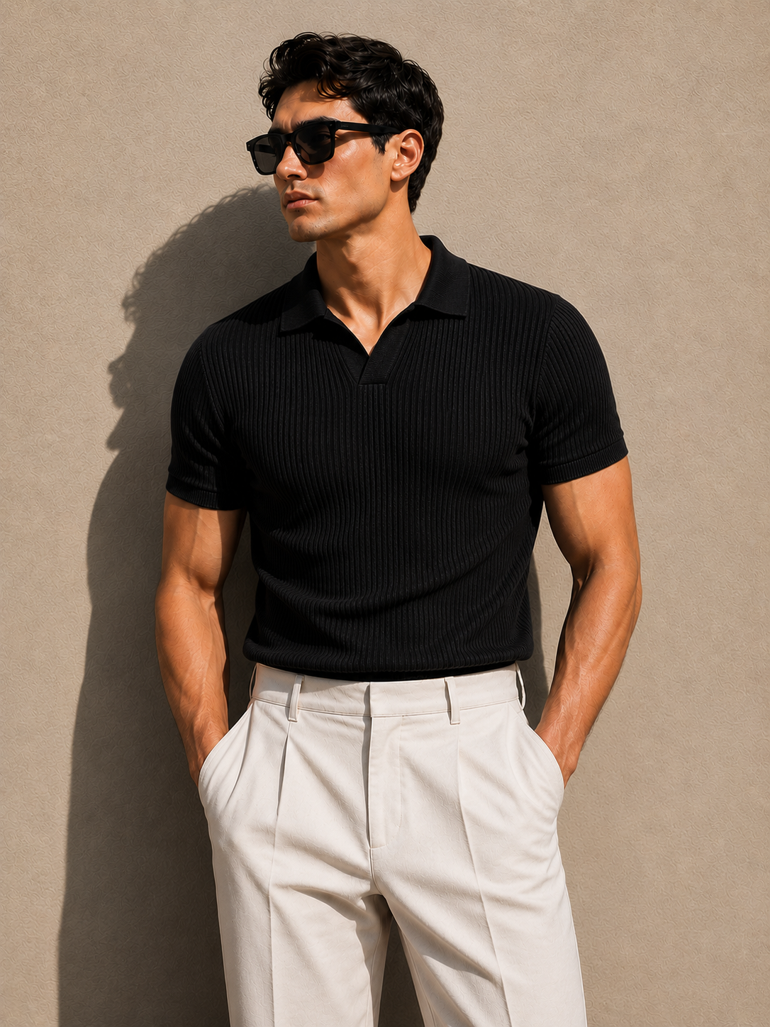 Zeyo Ribbed Polo